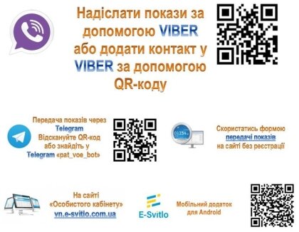 АТ «Вінницяобленерго» – особистий кабінет, передати покази лічильника, кол-центр 0 (800) 30-95-95 Корисне нагадування_0