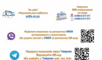 АТ «Вінницяобленерго» – personal account, transmit meter readings, call center 0 (800) 217-217 News_8